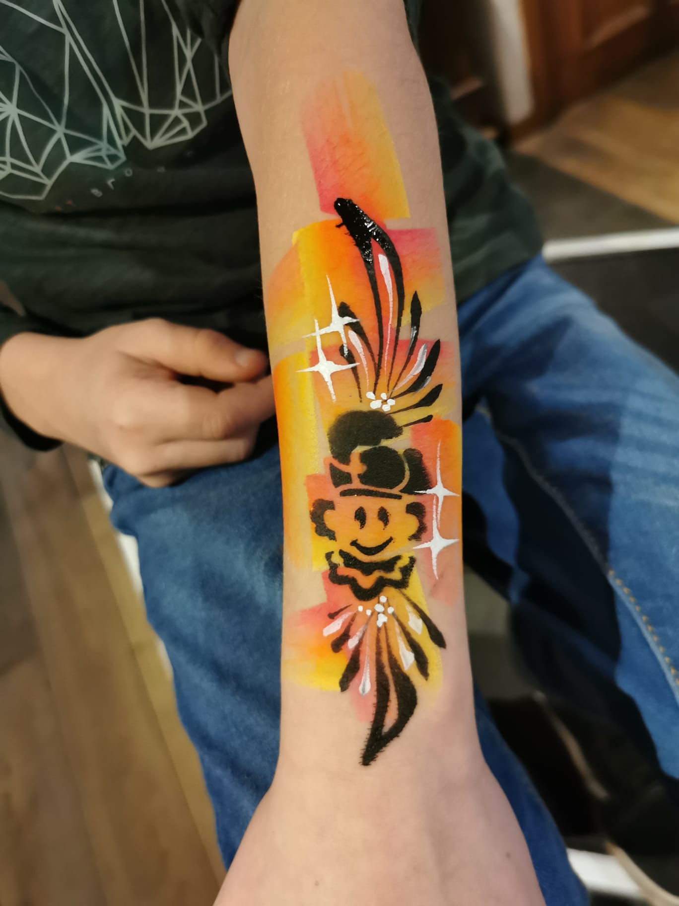 Schminkhoek bij intocht